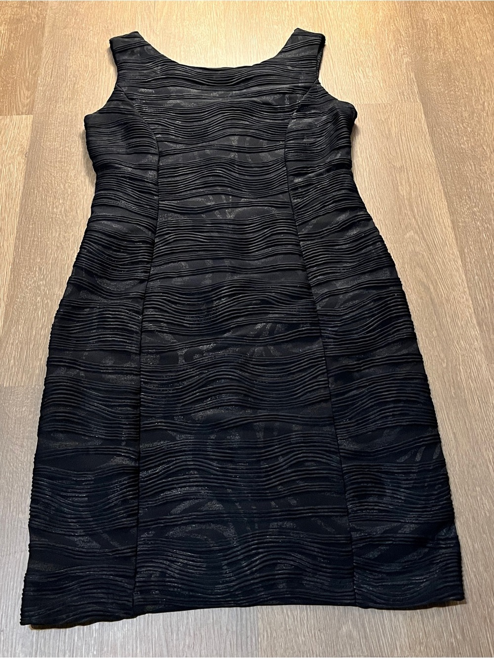 Dress Barn Black Textured Midi Sheath Dress (6)